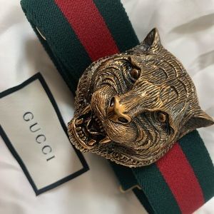 Gucci Feline Head Belt